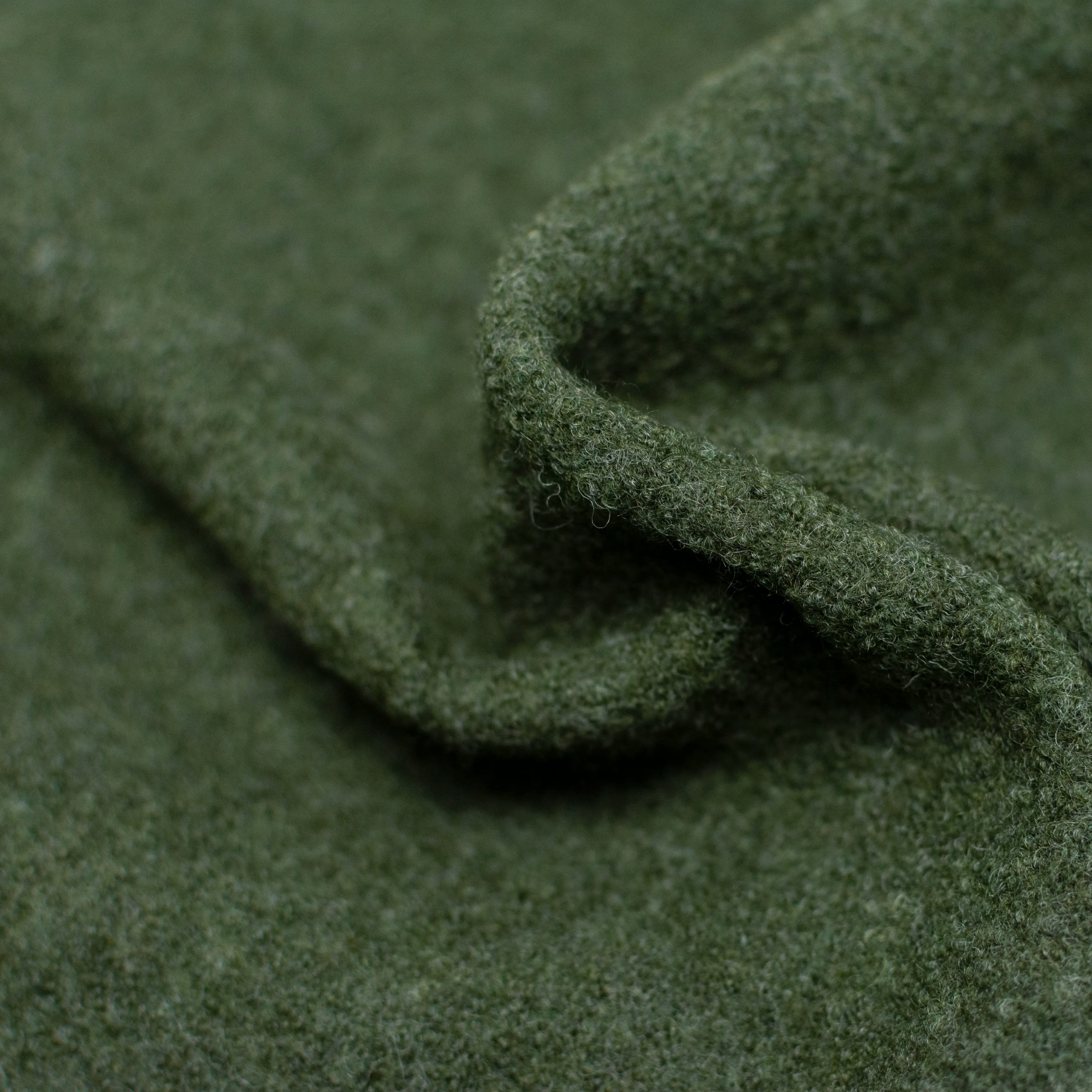 SAMPLE - Virgin wool - boiled - forest green