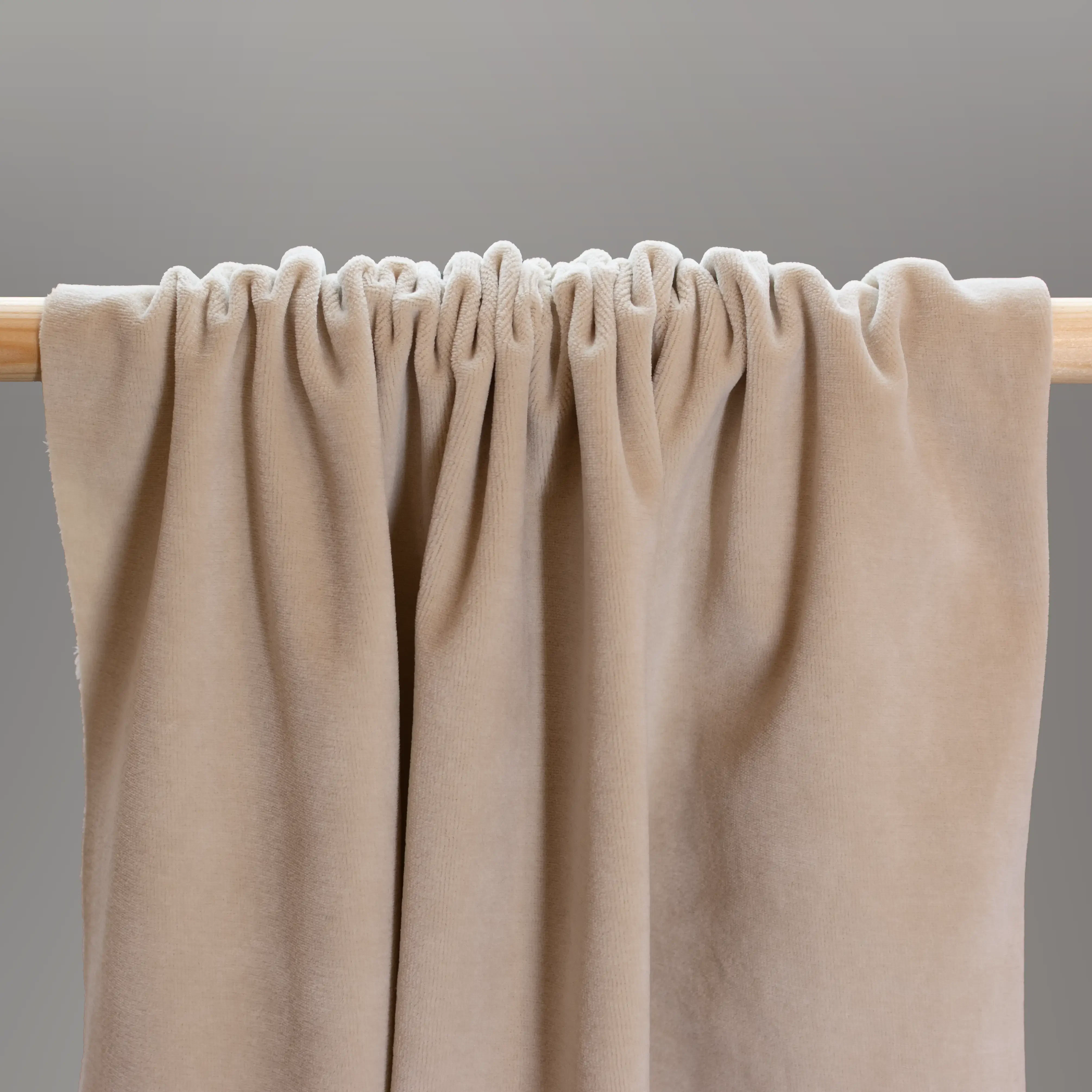 Baumwolle - Velour - Sand